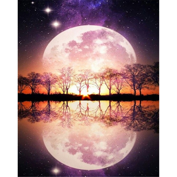 Beautiful moon view Painting By Numbers UK