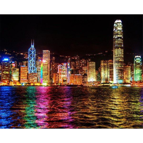 Hong Kong night view Painting By Numbers UK