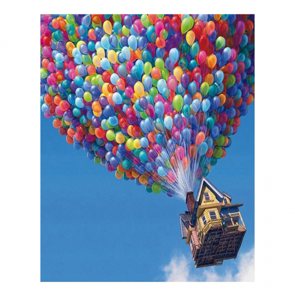 Balloon and house Painting By Numbers UK