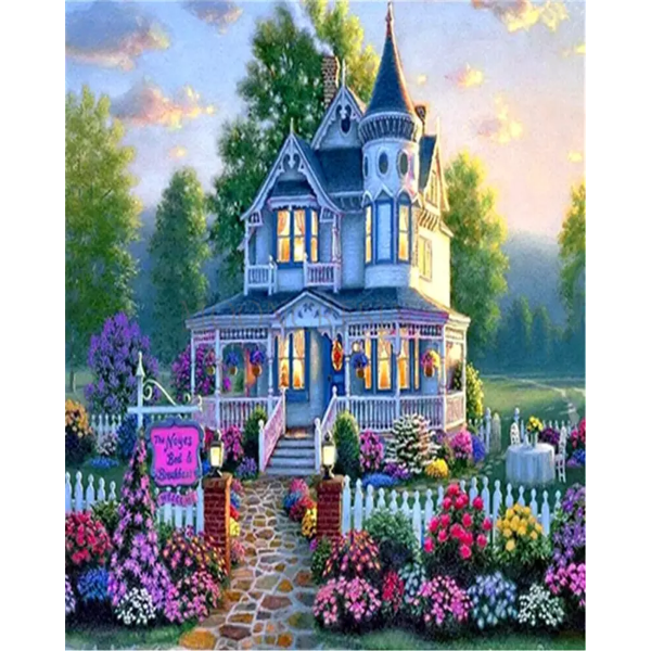 Villa in the garden Painting By Numbers UK