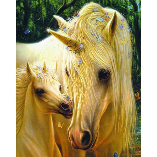 Unicorn mother and child Painting By Numbers UK