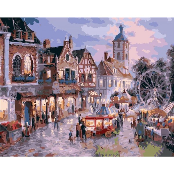 Town Scenery Painting By Numbers UK