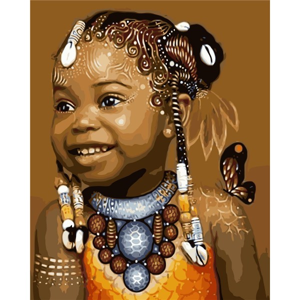 Smiling little girl Painting By Numbers UK