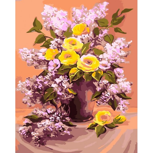 Flower Yellow eustoma Painting By Numbers UK