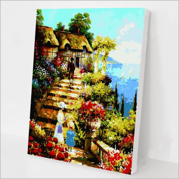 Garden on the hill Painting By Numbers UK