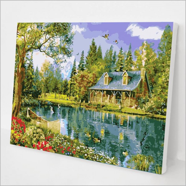 House by the lake Painting By Numbers UK