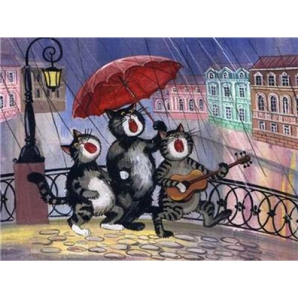 Singing cats Painting By Numbers UK
