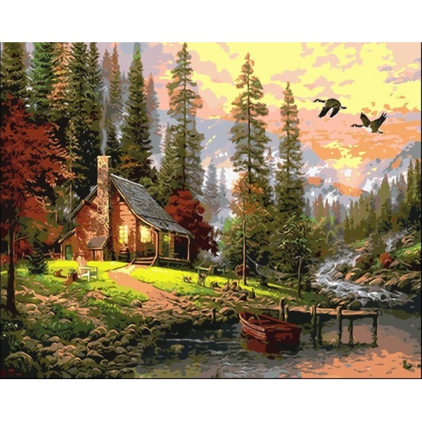 Mountain hut Painting By Numbers UK