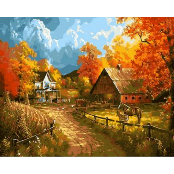 Landscape Cottage Painting By Numbers UK