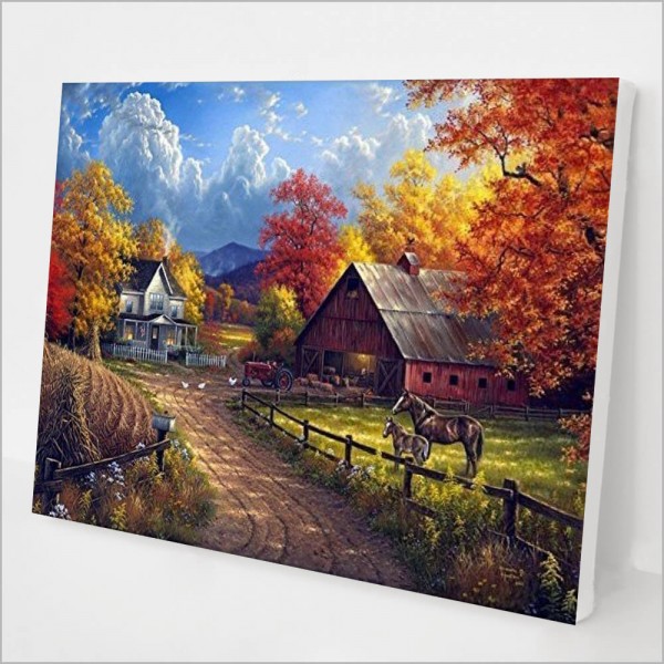 Autumn scenery Painting By Numbers UK