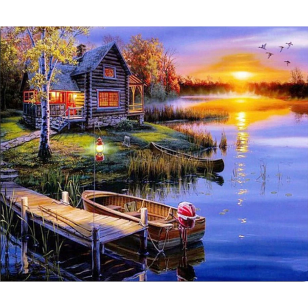 Lakeside scenery Painting By Numbers UK