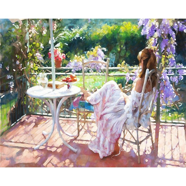 Girl in the garden Painting By Numbers UK