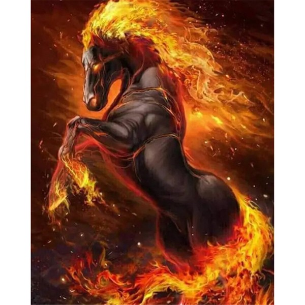 Fiery horse Painting By Numbers UK