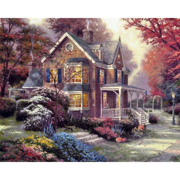 Beautiful villa Painting By Numbers UK