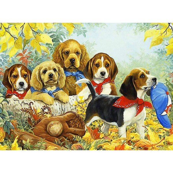 Dog family Painting By Numbers UK