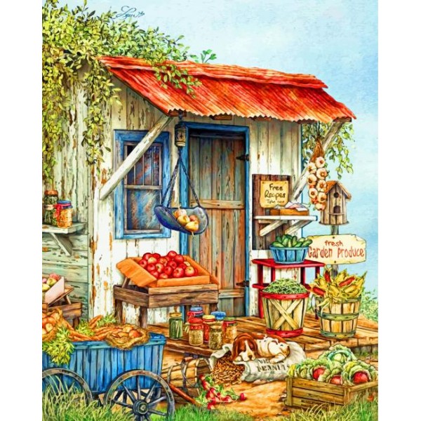 Country shop - 40*50cm Painting By Numbers UK