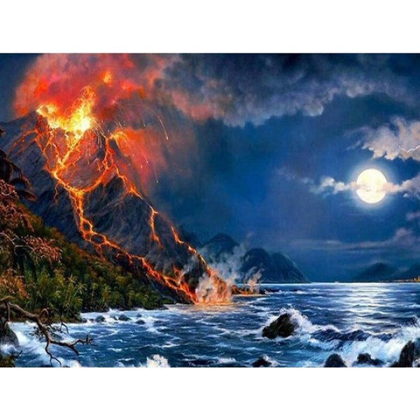 Volcanic Eruptions-- 40*50cm Painting By Numbers UK