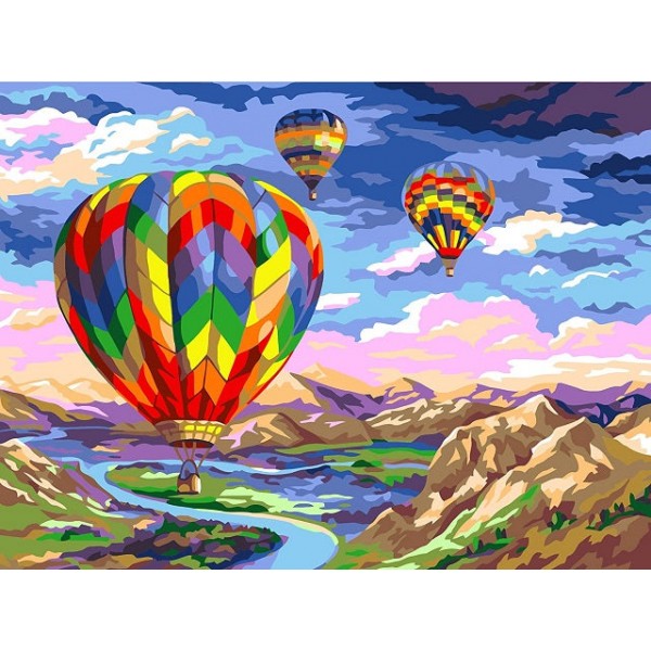 Hot air balloon-- 40*50cm Painting By Numbers UK