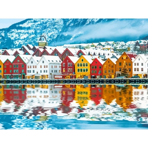 Norway Town-- 40*50cm Painting By Numbers UK