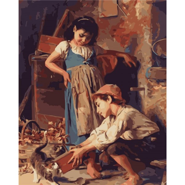 Boy and girl Painting By Numbers UK