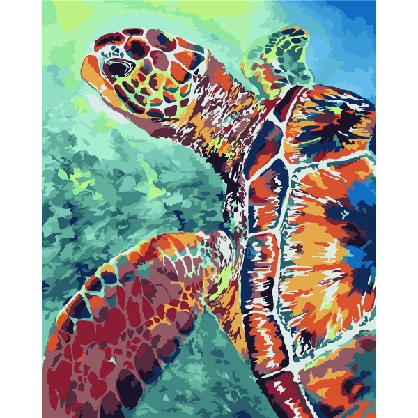Watercolor sea turtle Painting By Numbers UK