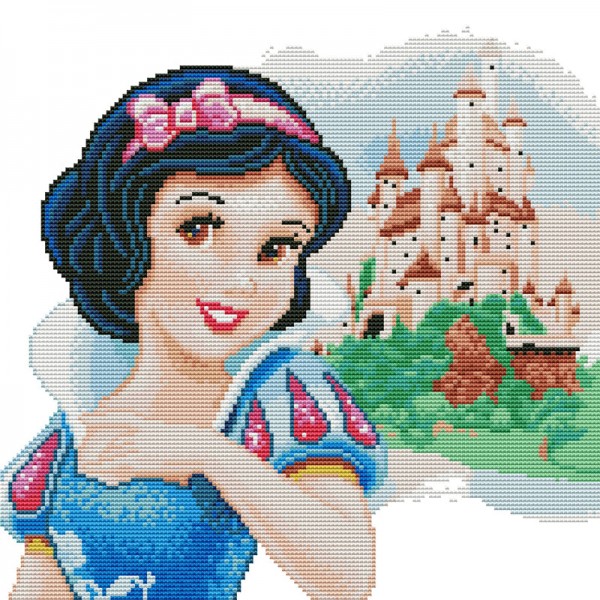 11ct Full cross stitch | Princess（40x40cm） Painting By Numbers UK