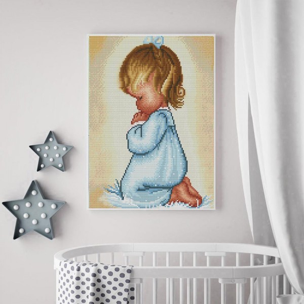 11ct Full cross stitch | Baby（30x40cm） Painting By Numbers UK