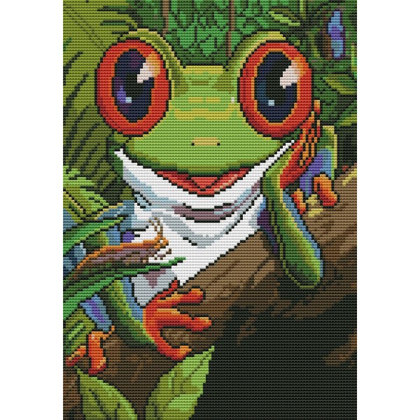 11ct Full cross stitch | frog（30x40cm） Painting By Numbers UK