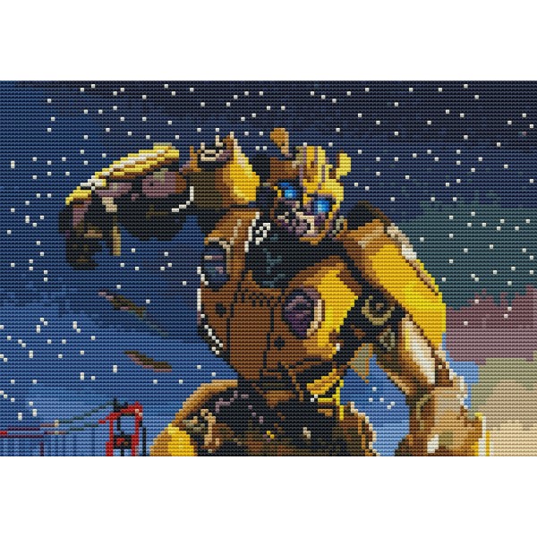 11ct Full cross stitch | robot（30x40cm） Painting By Numbers UK