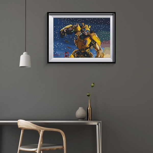 11ct Full cross stitch | robot（30x40cm） Painting By Numbers UK