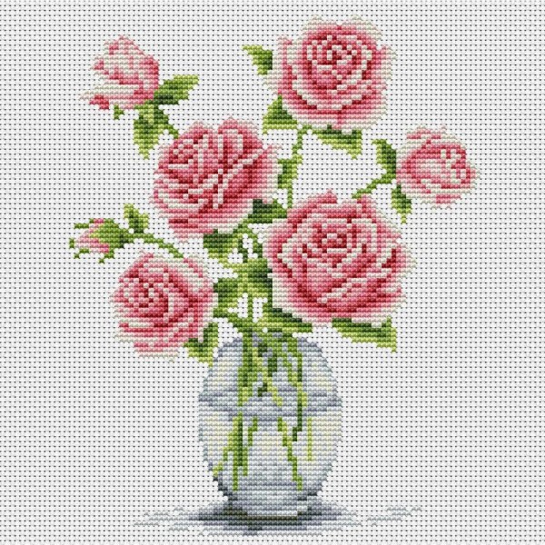 14ct cross stitch | Flower（30x30cm） Painting By Numbers UK
