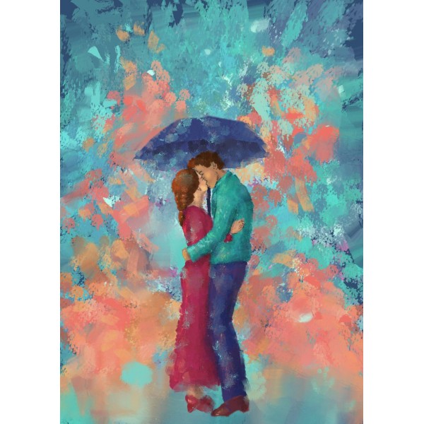 Abstract painting | Couples (40X50cm) Painting By Numbers UK