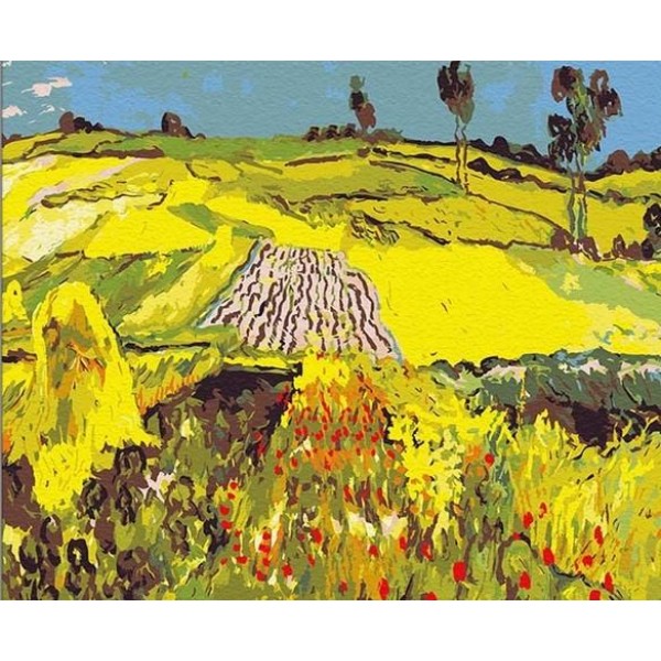 Yellow Wheat Field Van Gogh (40X50cm) Painting By Numbers UK
