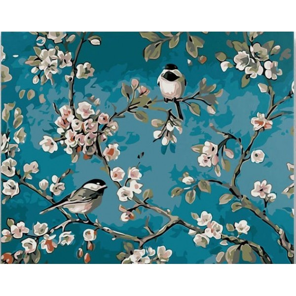 Small Birds on Branches-- 40*50cm Painting By Numbers UK