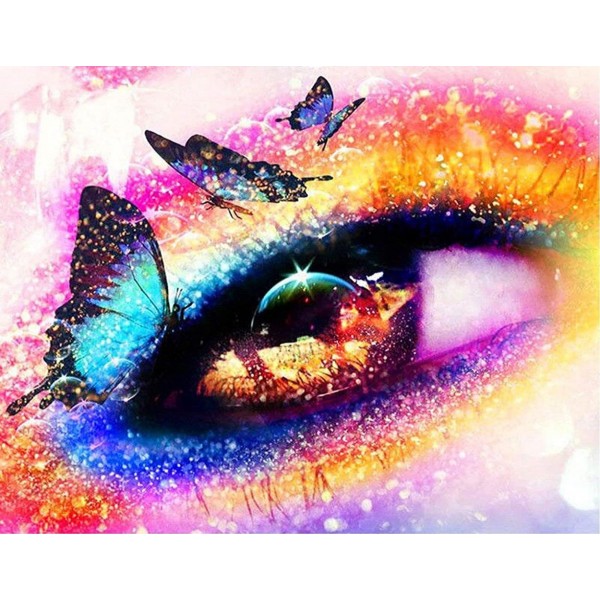 Eye and Butterfly Painting By Numbers UK