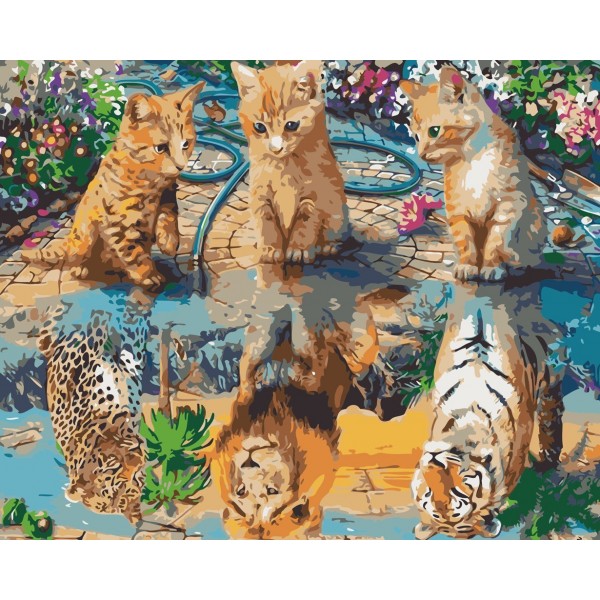 Animal Cats' Fantasy Painting By Numbers UK