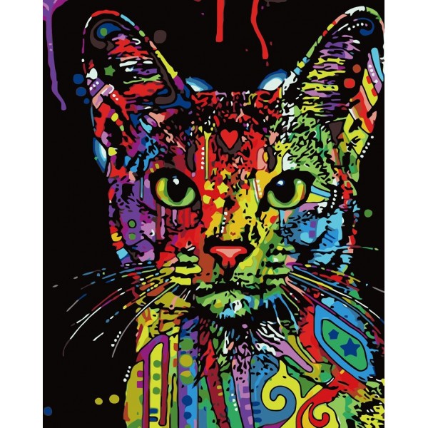  Animal Color Cat Painting By Numbers UK
