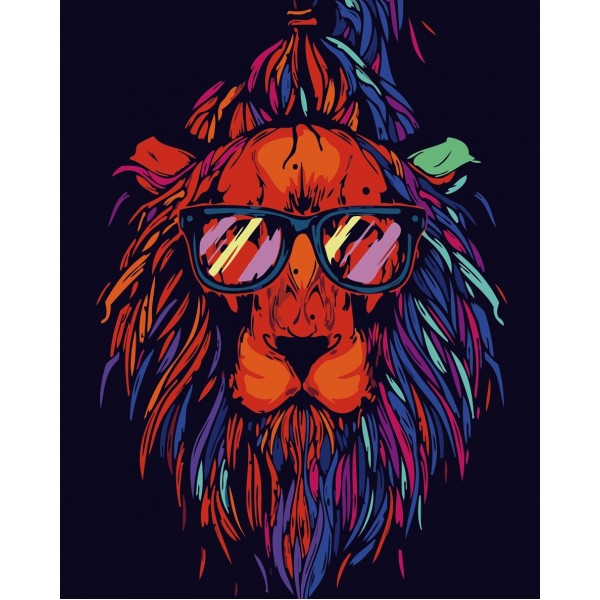  Animal Cool Lion Painting By Numbers UK