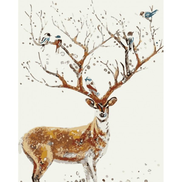  Animal elk And Birds Painting By Numbers UK