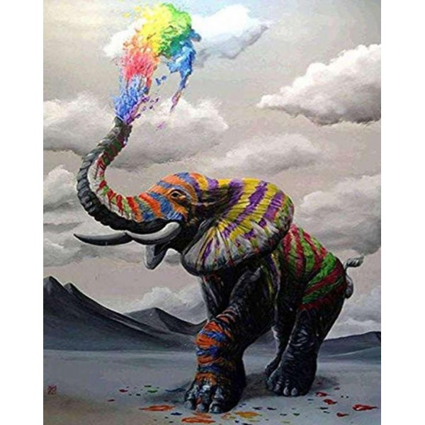 Animal Color Elephant Painting By Numbers UK