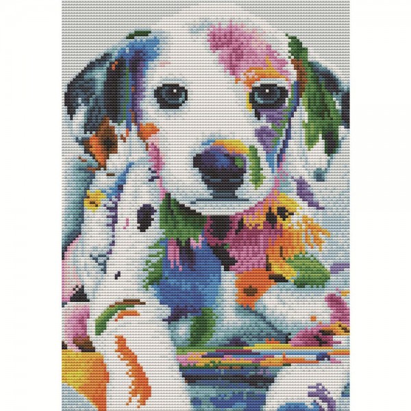 11ct Full cross stitch | Dalmatian（30x40cm） Painting By Numbers UK