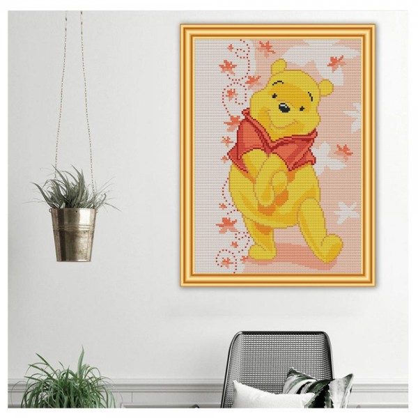14ct Full cross stitch | Winnie the Pooh（30x40cm） Painting By Numbers UK
