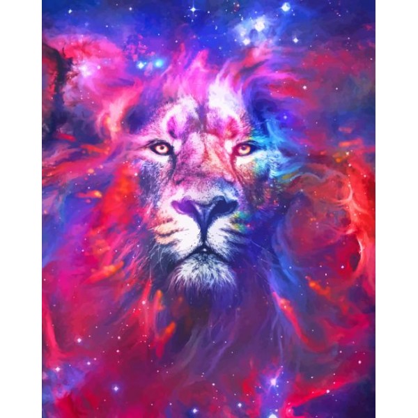 Nebula Lion(40X50cm) Painting By Numbers UK