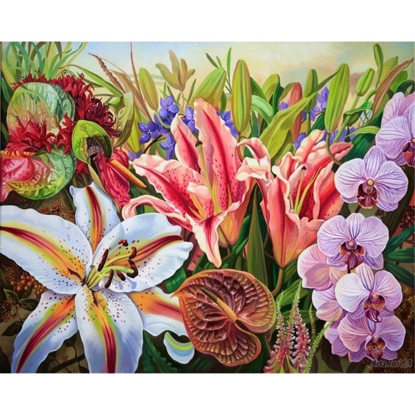 Flower lily Painting By Numbers UK