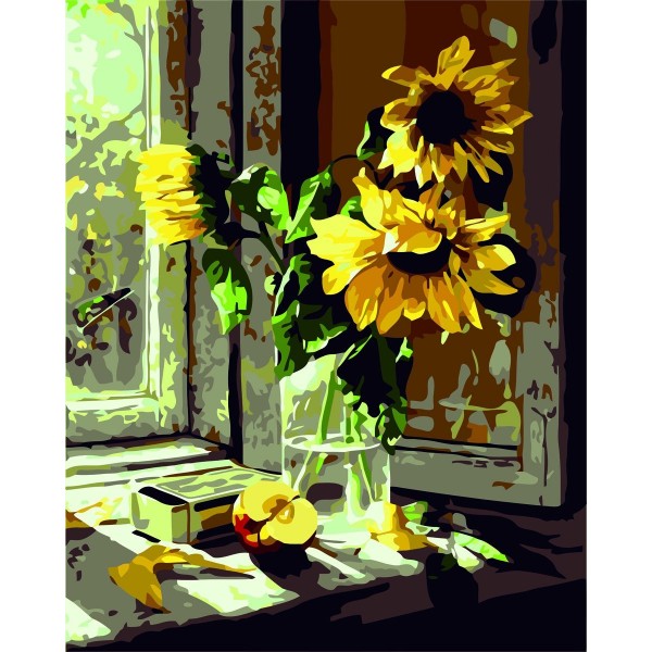  Sunflower Painting By Numbers UK