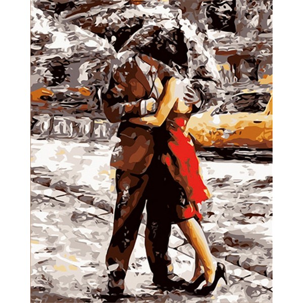 Couple hugging and kissing Painting By Numbers UK