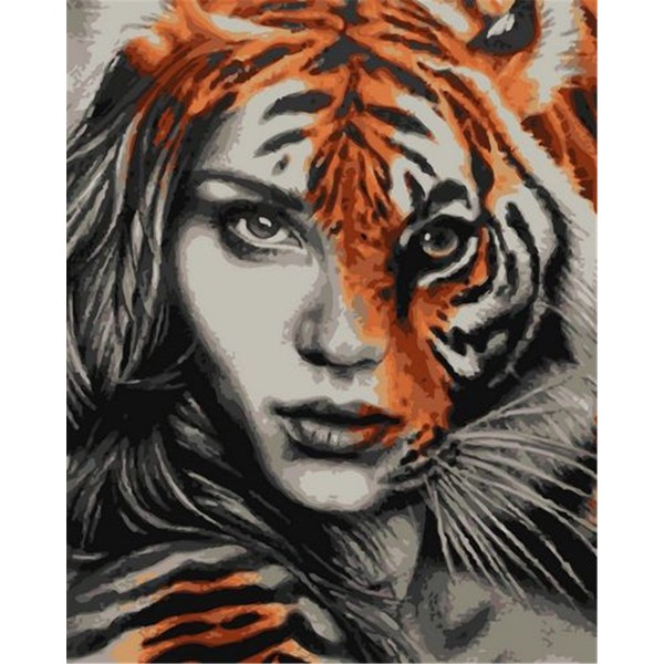 Tiger woman Painting By Numbers UK