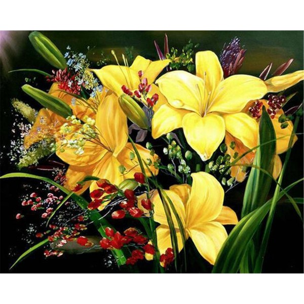 Yellow lilies Painting By Numbers UK