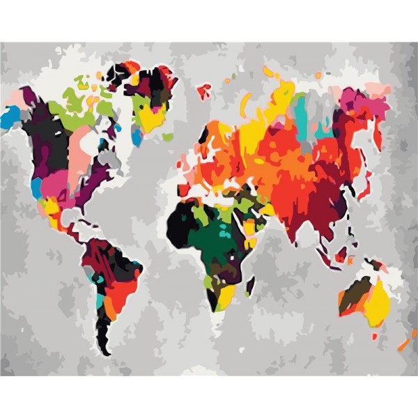 World map Painting By Numbers UK