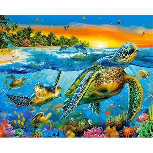 Animal turtles Painting By Numbers UK